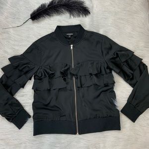 Express Black Ruffles Jacket